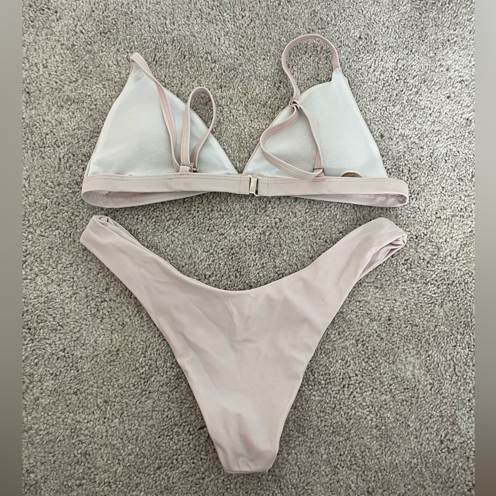 Light pink cheeky adjustable strap bikini - Picture 4 of 4